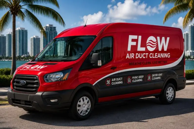 Flow Air Duct Cleaning service van in Fort Lauderdale, FL