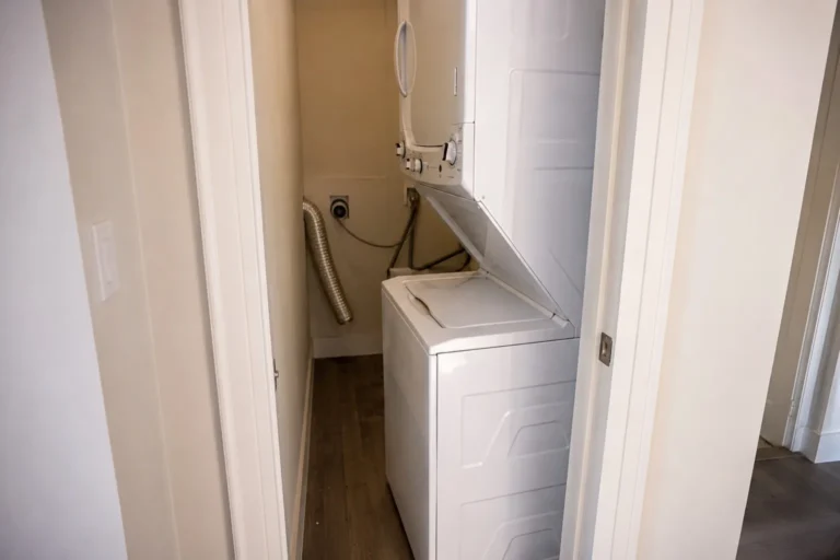 Dryer vent cleaning in a South Florida condo laundry closet